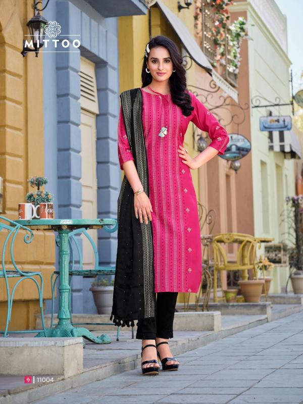 Mittoo Selina New Designer Kurti With Bottom Dupatta Collection